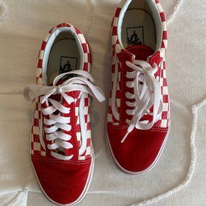 Red Checkered Vans
